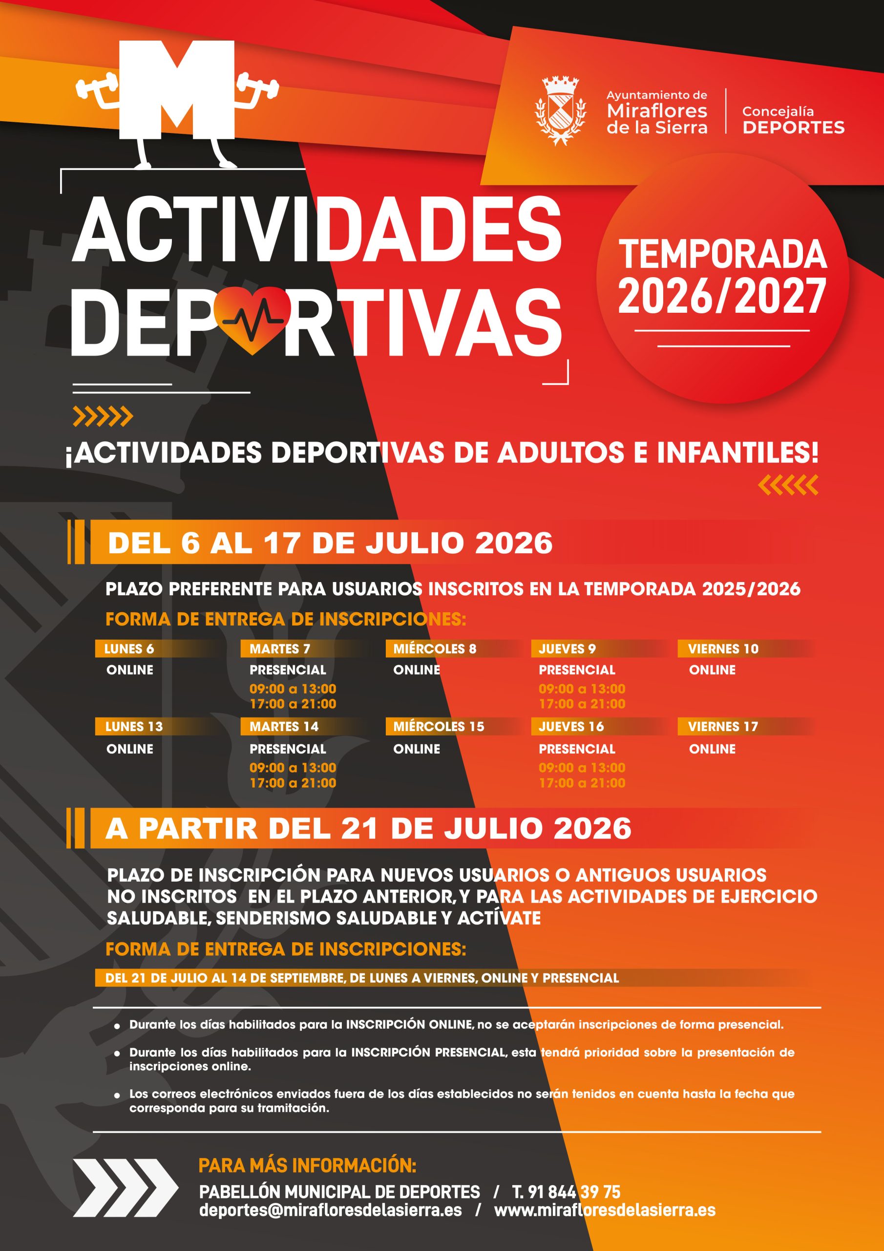 Inscripción Actividades Deportivas