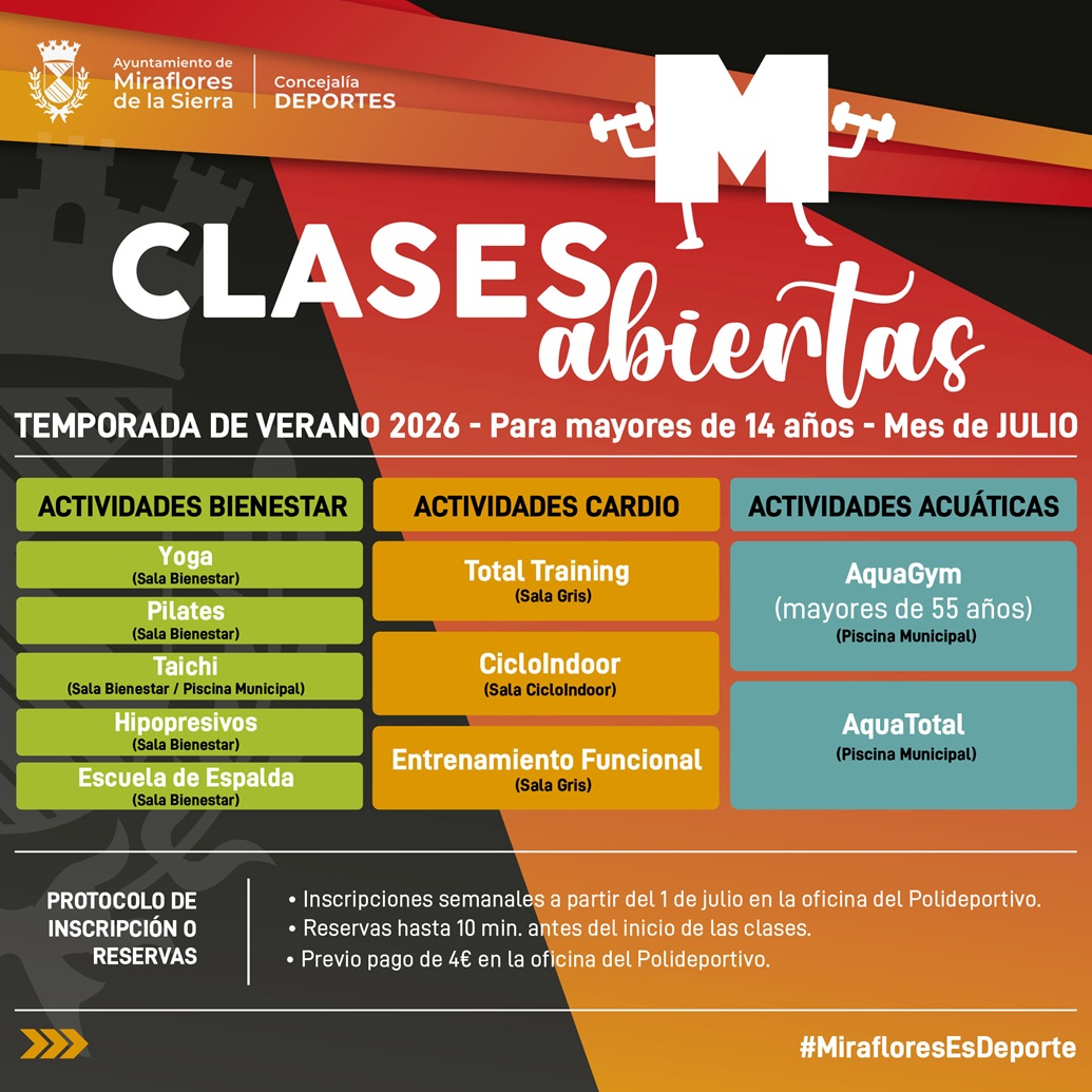 CLASES ABIERTAS JULIO 2026