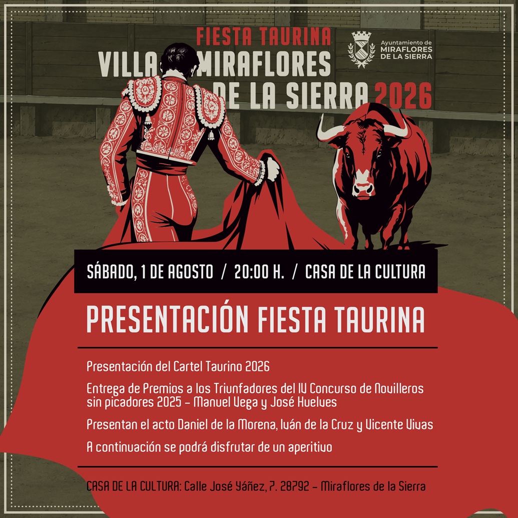 PRESENTACIÓN DE LA FIESTA TAURINA 2026